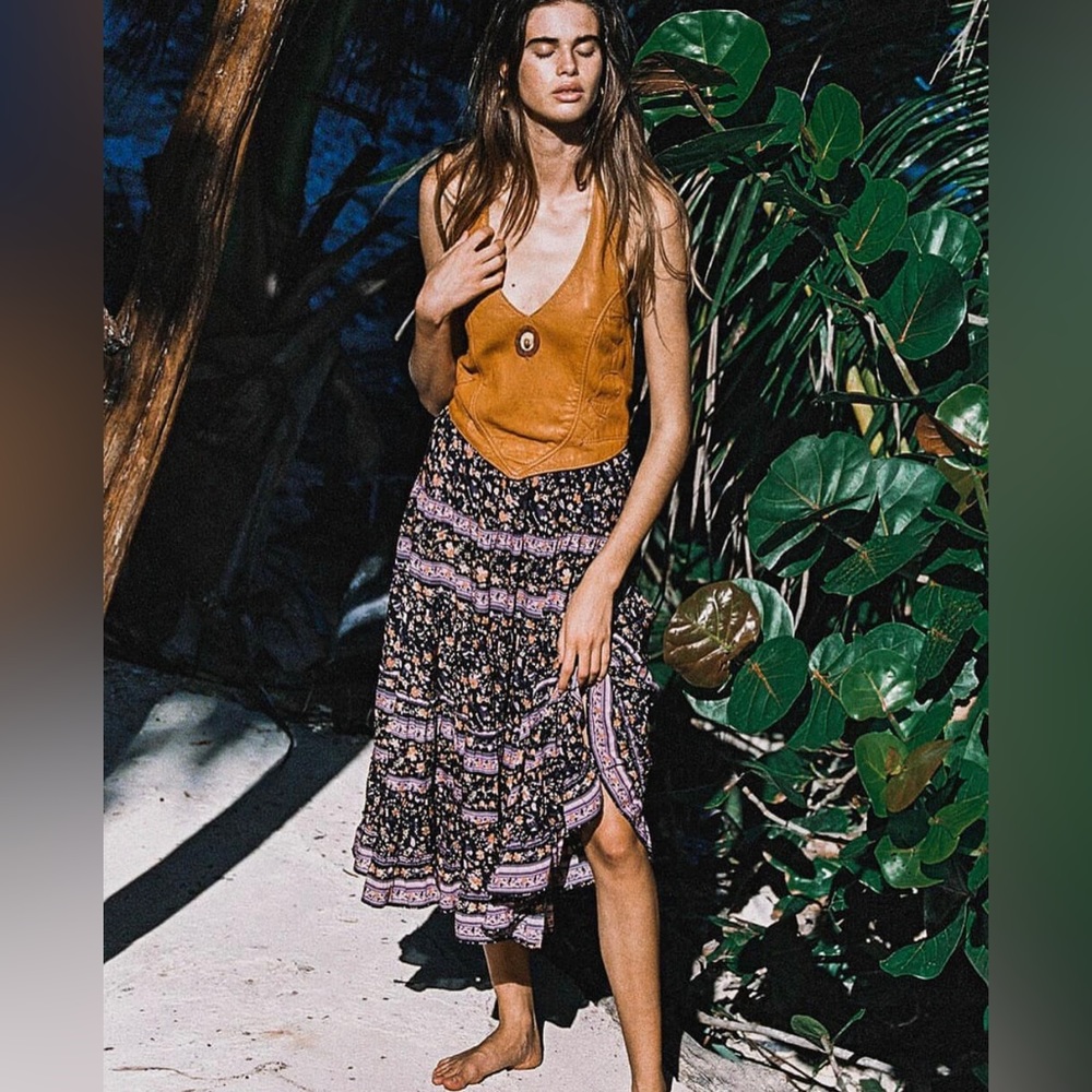 Arnhem Bloom Melody Midi Skirt in Nightshade, AUS12/US8